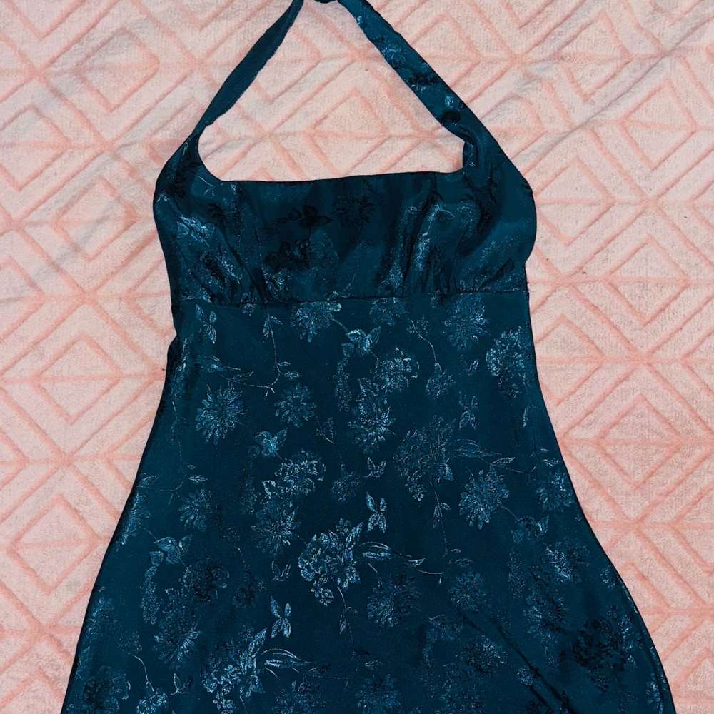 Wild Fable Teal Jacquard Dress